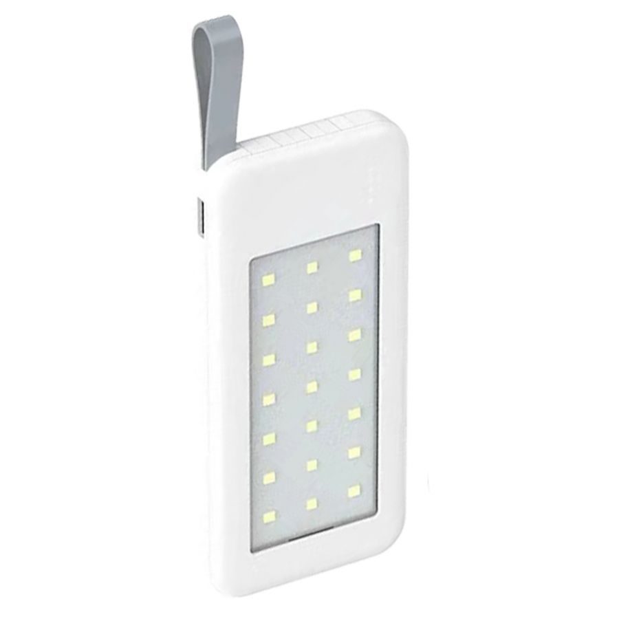 248502 KAYABEYİ BEYAZ 10000 MAH LED FENERLİ POWERBANK