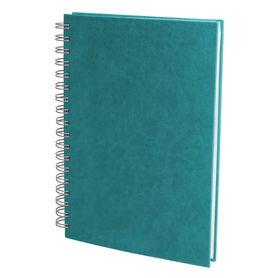 306823 ALTINDAĞ TURKUAZ KARELİ SPİRALLİ TARİHSİZ DEFTER (17X24 CM)