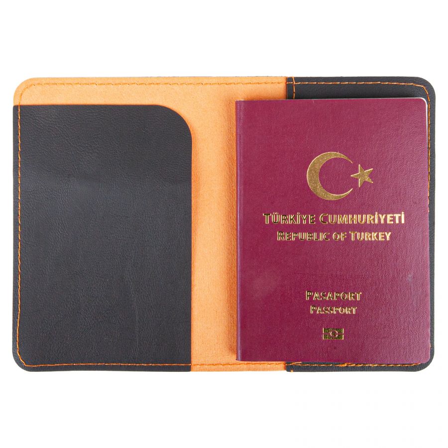 460116 PASAPORTLUK TURUNCU DERİ