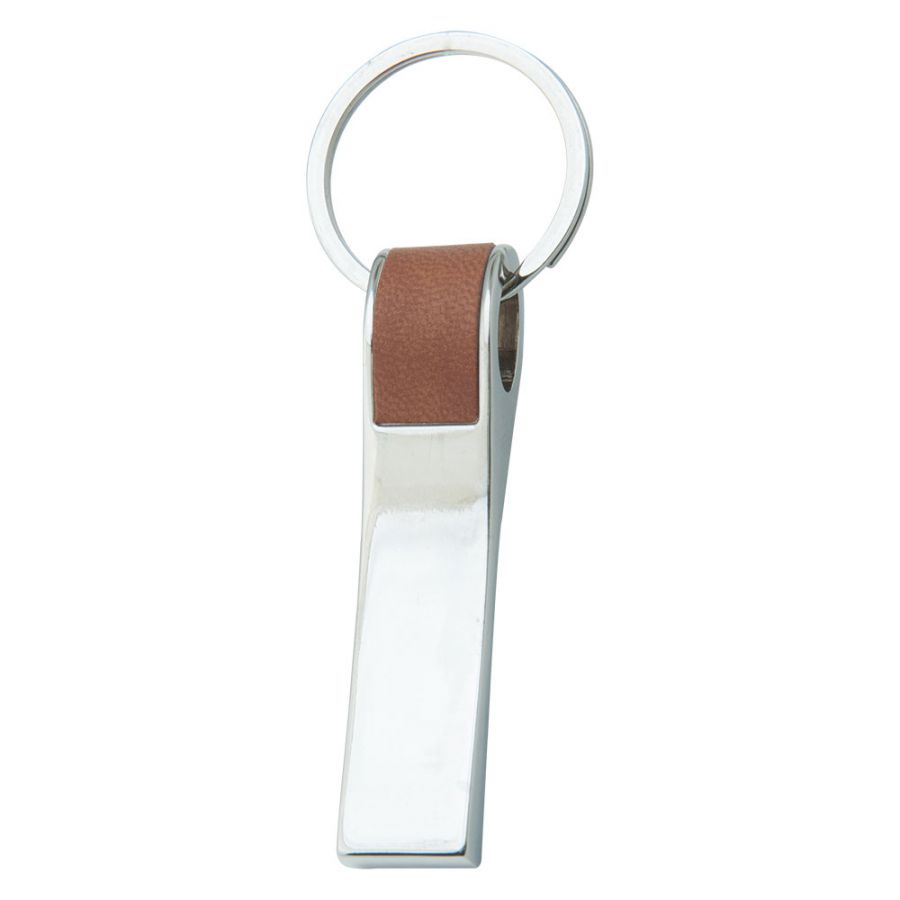 475909 KURABAĞ KAHVERENGİ METAL DERİ ANAHTARLIK 