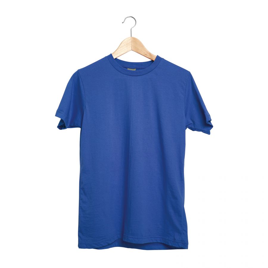 488726-XXL GARDENYA SAKS MAVİ XXL SIFIR YAKA TİŞÖRT
