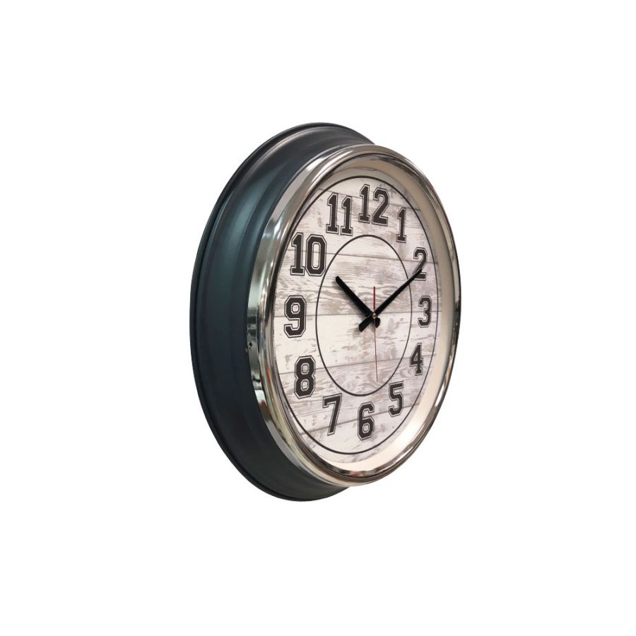500217 KİBELE201 FÜME METAL KASA DUVAR SAATİ (505 MM)